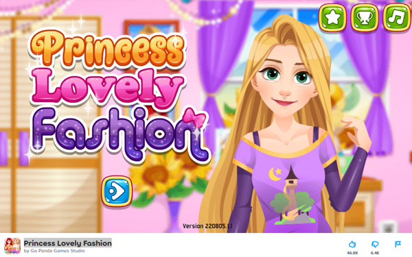 เกมส์แต่งตัว Princess Lovely Fashion